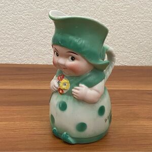 Vintage Goebel German Dutch Girl & Flowers Erphilia Milk Pitcher Creamer Germany
